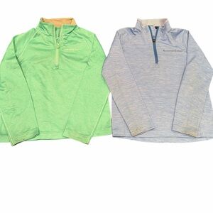 Vineyard Vines Kids' Green and Blue Quarter-Zip Tops Size 6/7